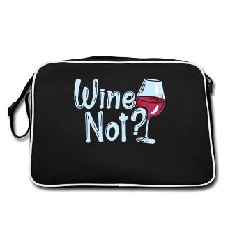 VIN PAS | VIN Pourquoi pas? Amateurs de vin Weingla - Sac Retro - noir/blanc - Dos