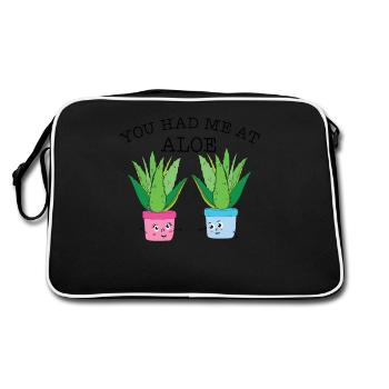 Tu m'as eu chez Aloe Herb Pun - Sac Retro - noir/blanc - Dos