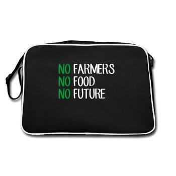 No Farmers No Food No Future Farmer Farmer - Retro Bag - black/white - Back