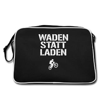 Calves instead of loading Calves instead of loading bicycles - Retro Bag - black/white - Back
