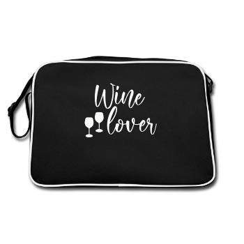 Wine Lover Wine Amateurs de vin Passion - Sac Retro - noir/blanc - Dos