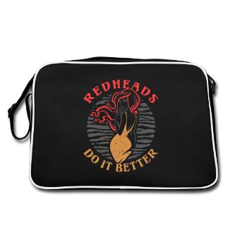 Funny Redheads Do It Better REDHEAD Ginger Red Hai - Retro Bag - black/white - Back