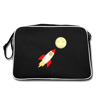 Bitcoin sur la lune - Sac Retro - noir/blanc - Dos