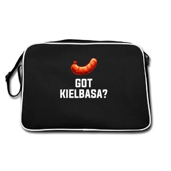 Got Kielbasa, Pologne Cuisine polonaise Kielbasa - Sac Retro - noir/blanc - Dos