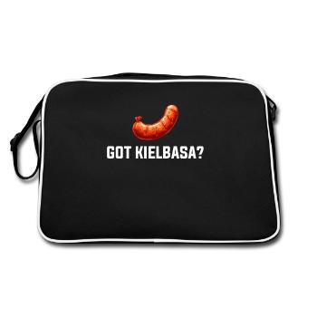 Got Kielbasa, Pologne Cuisine polonaise Kielbasa - Sac Retro - noir/blanc - Dos