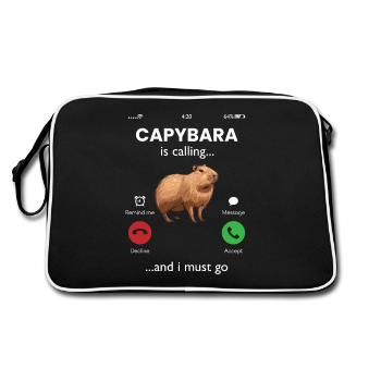 Capybara appelle - Sac Retro - noir/blanc - Dos
