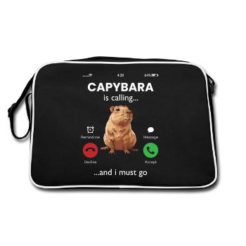 Capybara appelle - Sac Retro - noir/blanc - Dos