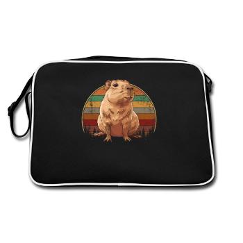 Capybara vintage - Sac Retro - noir/blanc - Dos