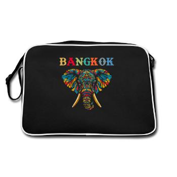 Éléphant Thaïlande - Sac Retro - noir/blanc - Dos