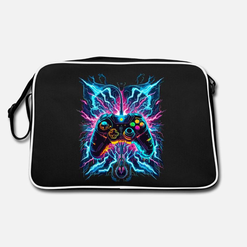 Manette de jeu Neon Blitz Power - Sac Retro - noir/blanc