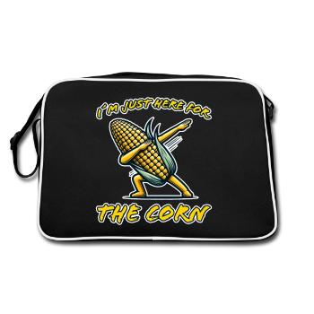 Corn on the cob saying corn funny corn on the cob gift - Retro Bag - black/white - Back