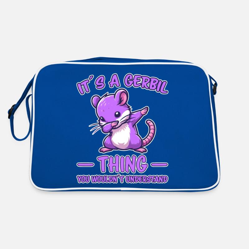 Dabbing Gerbil Dire Racing Rat Gerbil Cadeau Sac Retro