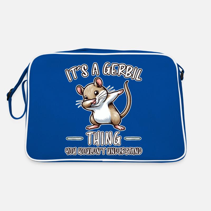 Dabbing Gerbil Dire Racing Rat Gerbil Cadeau Sac Retro