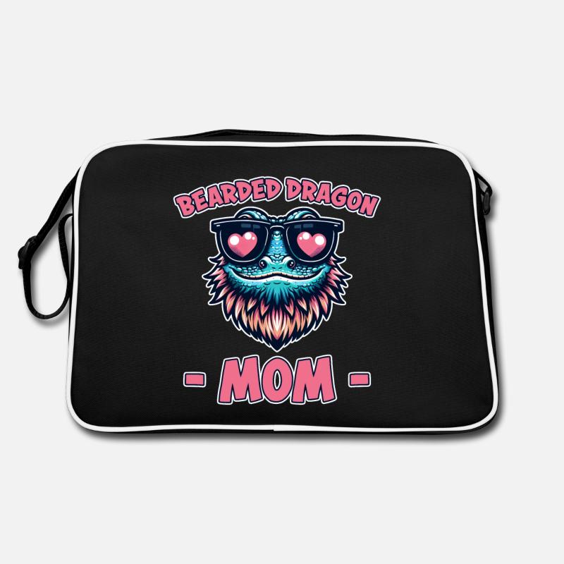 Bearded Dragon Saying Mom Funny Bearded Dragon Gift Retro Bag