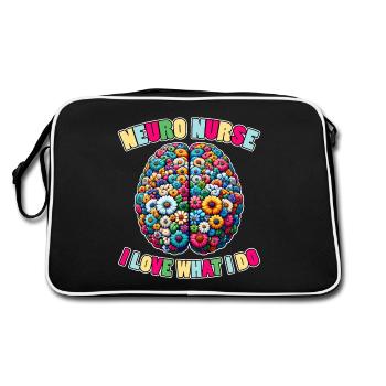 Neuro Infirmière Infirmière Neurologie Cadeau - Sac Retro - noir/blanc - Dos