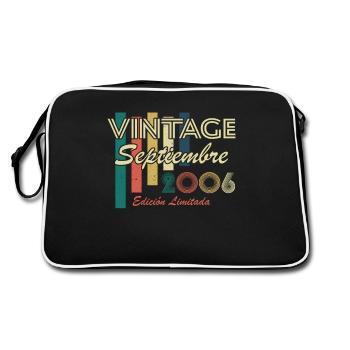 September 2006 Retro Vintage Geburtstagsgeschenk - Retro Tasche - Schwarz/Weiß - Hinten