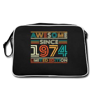 Impressive since 1974 - Retro Bag - black/white - Back