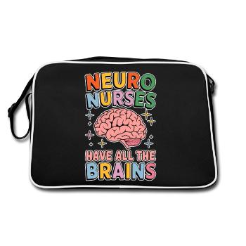 Neuro Infirmière Infirmière Neurologie Cadeau - Sac Retro - noir/blanc - Dos