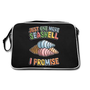 Coquillages de plage Coquillages Coquillages Cadeau de collection - Sac Retro - noir/blanc - Dos