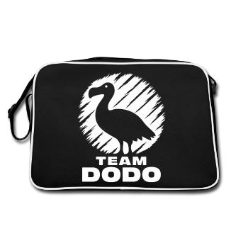 Dodo Spruch Dodo Vogel Lustiges Dodo Geschenk - Retro Tasche - Schwarz/Weiß - Hinten