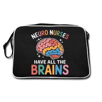 Neuro Infirmière Infirmière Neurologie Cadeau - Sac Retro - noir/blanc - Dos
