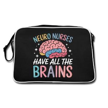 Neuro Infirmière Infirmière Neurologie Cadeau - Sac Retro - noir/blanc - Dos