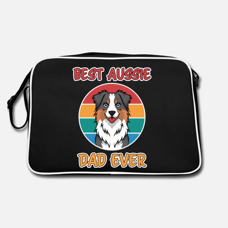 Australian Shepherd Dad Funny Aussie Gift Retro Bag