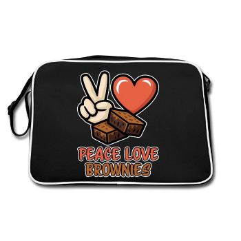 Brownies Saying Pastry Funny Brownie Gift - Retro Bag - black/white - Back