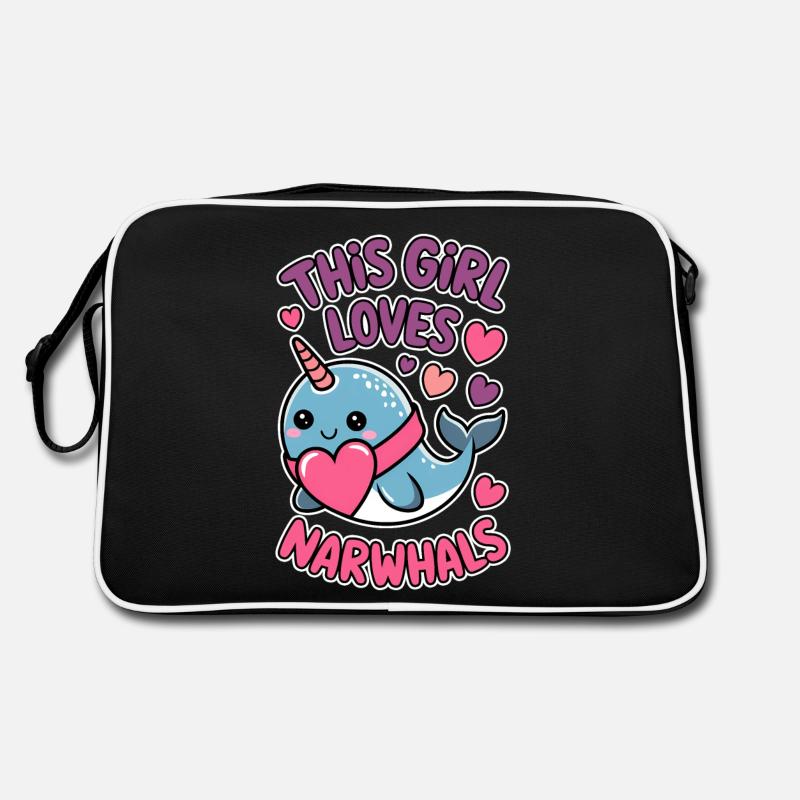 Narval Dire Narvals Drôle Narval Cadeau Sac Retro