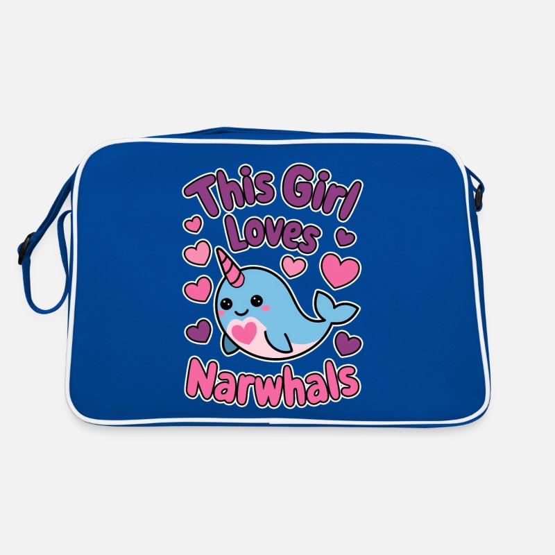 Narwal Spruch Narwale Lustiges Narwal Geschenk Retro Tasche