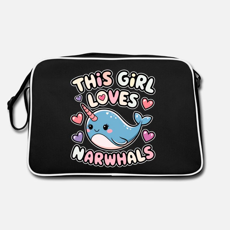 Narval Dire Narvals Drôle Narval Cadeau Sac Retro