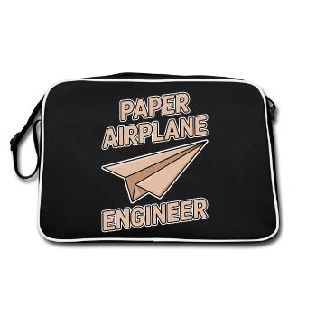Avion en papier disant blague Avion en papier cadeau - Sac Retro - noir/blanc - Dos