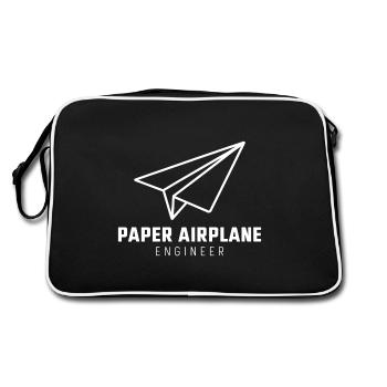 Avion en papier disant blague Avion en papier cadeau - Sac Retro - noir/blanc - Dos