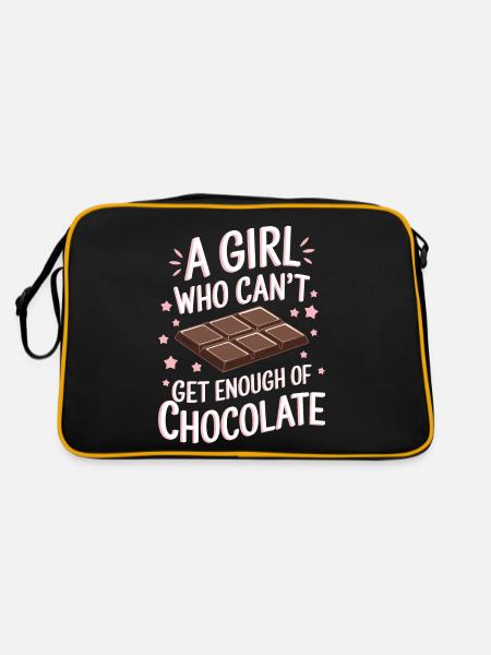 Chocolat Dicton Drôle Cadeau Chocolat - Sac Retro - noir/or - Dos