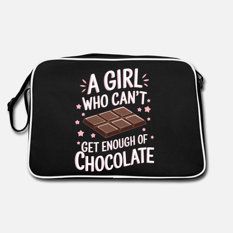 Schokolade Spruch Lustiges Schokoladen Geschenk Retro Tasche
