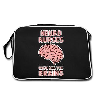 Neuro Infirmière Infirmière Neurologie Cadeau - Sac Retro - noir/blanc - Dos
