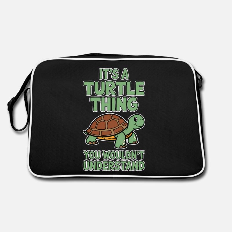 Turtle Saying Funny Turtles Gift Retro Bag