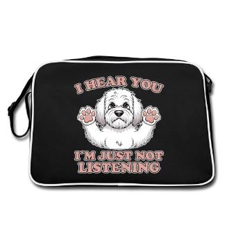 Cockapoo Saying Dogs Funny Cockapoo Gift - Retro Bag - black/white - Back