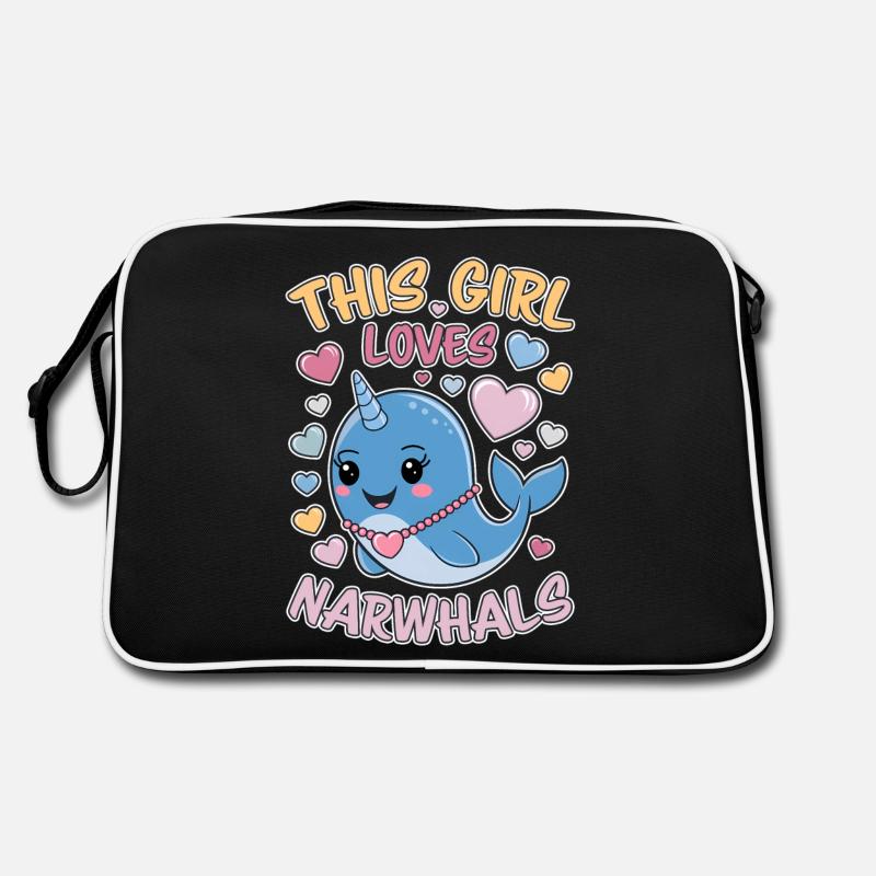 Narwal Spruch Narwale Lustiges Narwal Geschenk Retro Tasche