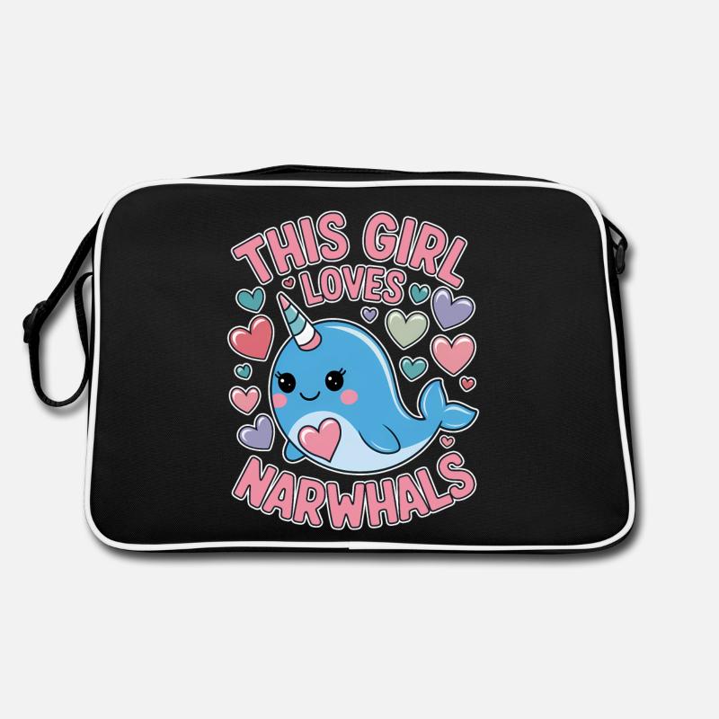 Narwal Spruch Narwale Lustiges Narwal Geschenk Retro Tasche