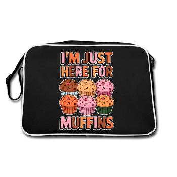 Muffin Disant Muffins Drôle Muffins Cadeau - Sac Retro - noir/blanc - Dos