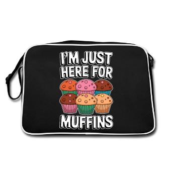 Muffin Disant Muffins Drôle Muffins Cadeau - Sac Retro - noir/blanc - Dos