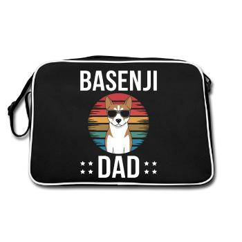Basenji Disant Papa Chien Drôle Basenji Cadeau - Sac Retro - noir/blanc - Dos