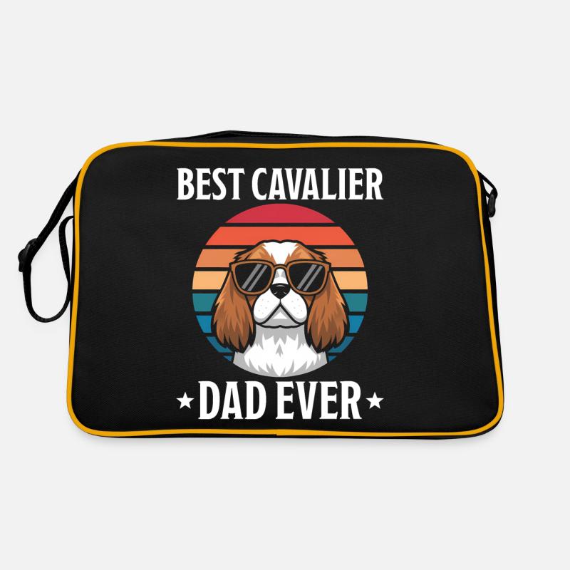 Cavalier King Charles Spaniel Disant Papa Cadeau Sac Retro