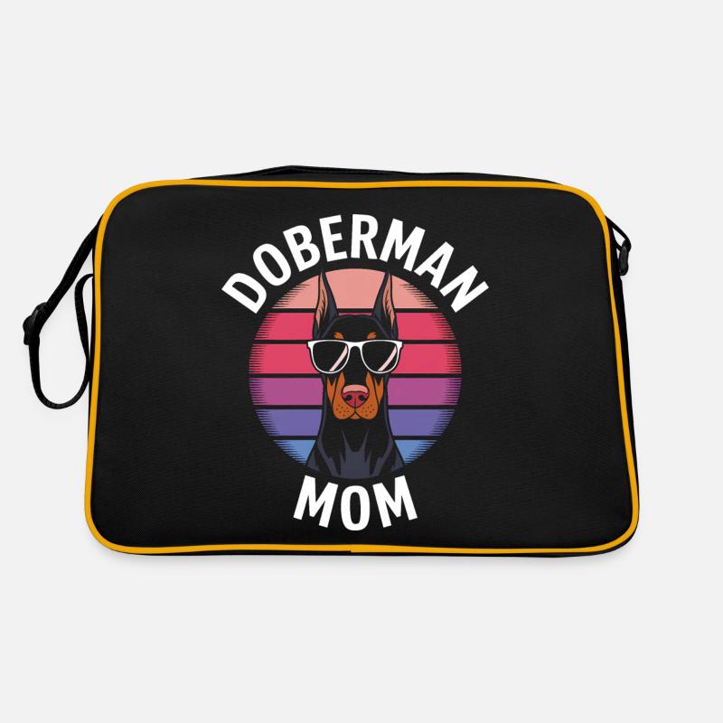 Dobermann Spruch Mama Lustiges Dobermann Geschenk Retro Tasche