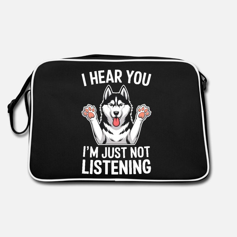 Siberian Husky Saying Siberian Huskies Gift Retro Bag