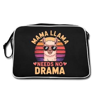 Lama Disant Alpaga Fille Drôle Lama Cadeau - Sac Retro - noir/blanc - Dos