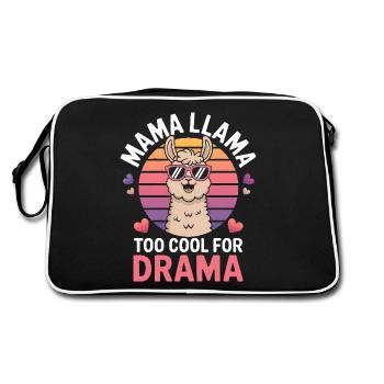 Lama Disant Alpaga Lamas Drôle Lama Cadeau - Sac Retro - noir/blanc - Dos