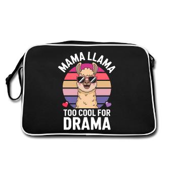 Lama Disant Alpaga Lamas Drôle Lama Cadeau - Sac Retro - noir/blanc - Dos