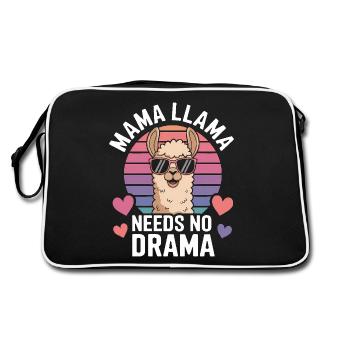 Lama Disant Alpaga Lamas Drôle Lama Cadeau - Sac Retro - noir/blanc - Dos
